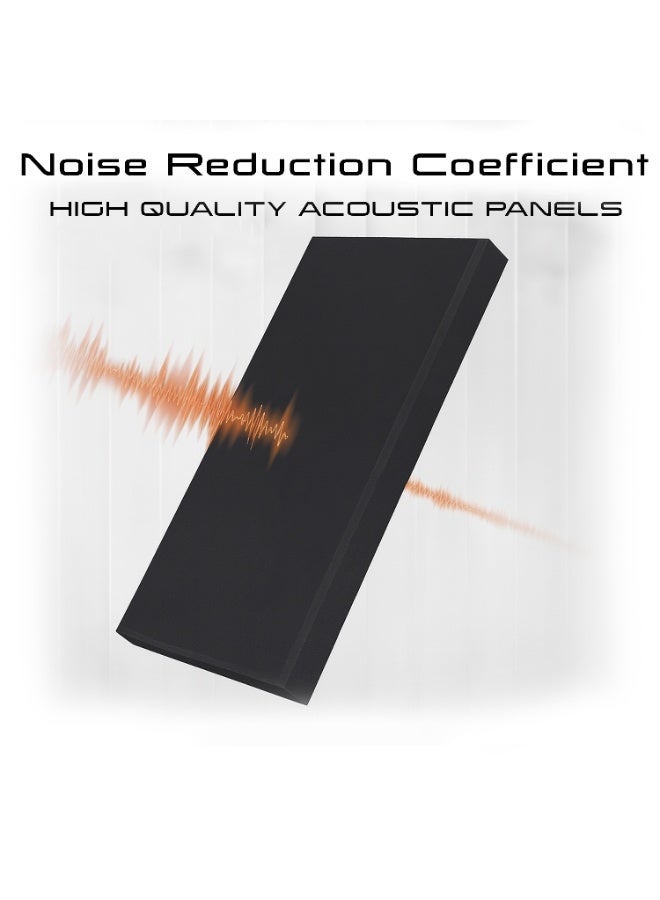 Acoustic Motion Acoustic Panels 10 cm Thick 120x60 cm Fiberglass (rockwool) ultra quality Sound Proof-Bass Trap Panels, Sound Absorbing Panels High Density for Studios, Home Theater,Ceiling,Wall-Black - Image 4